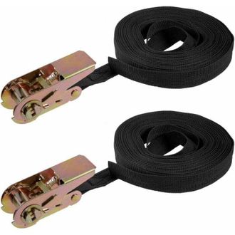 OEM Correas De Amarre Con Trinquete De 10 M X 25 Mm Para Carga, Capacidad De Carga De 250 Kg, 2 Unidades -crezuo