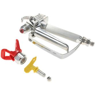 OEM Pistola Pulverizadora Sin Aire De 3600 Psi + Base Roja + Boquilla Amarilla Compatible Con Pulverizador Graco Wagner Titan