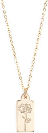 Set & Stones Tawney Birth Flower Pendant Necklace in Gold /November at Nordstrom