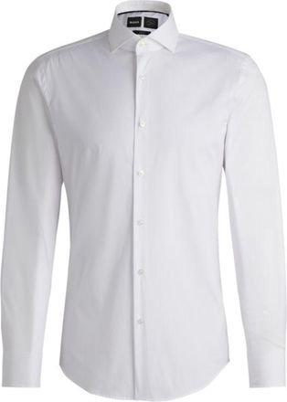 BOSS Slim-fit shirt in easy-iron poplin