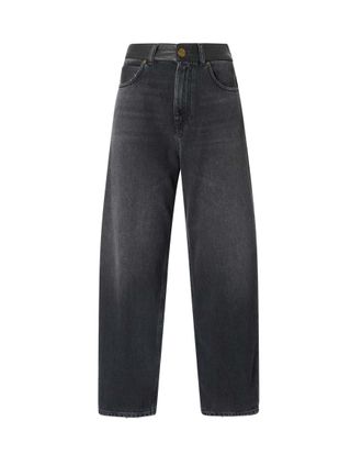 Pinko Black Relaxed High Rise Jeans
