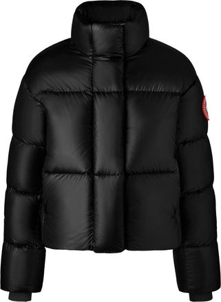 Canada Goose Cypress 750 Fill Power Down Recycled Nylon Packable Crop Puffer Jacket in Black - Noir at Nordstrom, Size X-Large