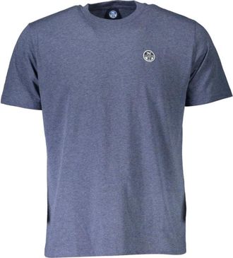 North Sails Klassiek Blauw Katoen Logo T-Shirt - Heren - T-shirts - Blauw - XL - Katoen - Tops