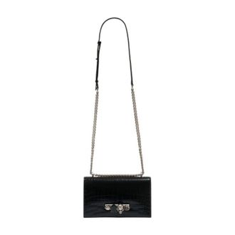 Alexander McQueen Jewelled Crossbody Bag Black