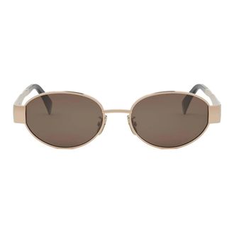 Celine Celine - Triomphe Metal Zonnebril - Dames - Accessoires - Geel - Maat: ONE Size
