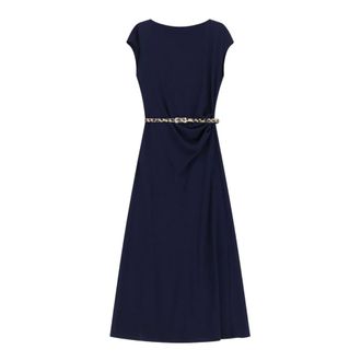Imperial Long dress with belt - female - Imperial - Midi Dresses - Blue - XS - Dresses