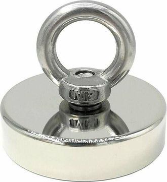 OEM Im&aacute;n De Neodimio Superpotente De 120 Kg - Imanes Potentes - Ideal Para La Pesca Con Im&aacute;n - &Oslash; 60 Mm Con Ojal De Neodimio