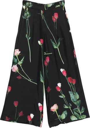 Antonio Marras Pantaloni ampi a fiori - Nero