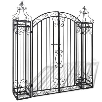 vidaXL Puerta De Jard&iacute;n Decorativa De Hierro Forjado 122x20,5x134 Cm Vidaxl