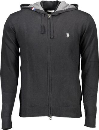 U.S.Polo Association Zip-through vest - Heren - Vesten met rits - Zwart - 2XL - Katoen - Hoodies & sweatvesten