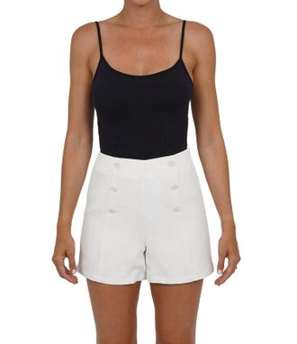 Love Token Kay High Rise Shorts In White