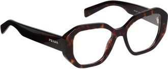 Prada Accessoires, Dames, Bruin, ONE Size, Geometrische Optische Brillen
