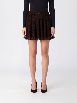 Twinset A-Line Lace Mini Skirt with Sequins and an Elasticated High Waist