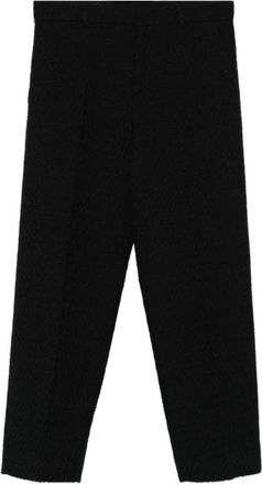 Gucci Zwarte Cropped Broek - Dames - Straight fit broeken - Zwart - L - Broeken