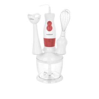 KASANOVA Set frullatore a immersione 3 in 1 rosso con stand