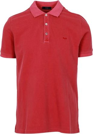 Fay Stretch Katoen Piqu&eacute; Polo - Heren - Polos - Rood - 3XL - Katoen - Tops