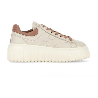 Hogan Strepen Sneakers Ivoor - Dames - Sneakers - Beige - 38 EU - Leer - Schoenen