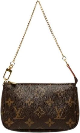 Louis Vuitton Pre-owned Mini Pochette Accessoires - Dames - Pre-owned - Bruin - Maat: ONE Size