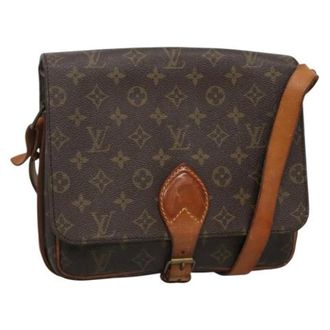Louis Vuitton Tweedehands Canvas Louis Vuitton tassen - Dames - Pre-owned - Bruin - Maat: ONE Size Leer