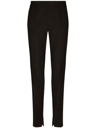 Dolce & Gabbana ankle-slit super-skinny trousers - men - Polyester - 50 - Black
