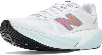 New Balance FuelCell Rebel v5 Mens Running Shoes NB White/Pink Heat : 11.5 D - Medium, Textile