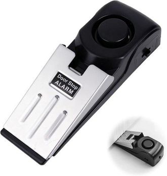 OEM Alarma Con Tope De Puerta Y Sonido De 120 Db: Seguridad Port&aacute;til Para Viajes Y Hogar, Sensibilidad Ajustable (bater&iacute;a De 9 V No Incluida)