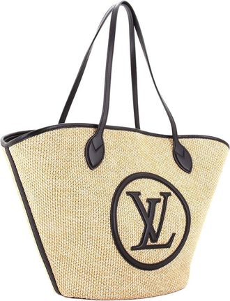 Louis Vuitton Beige Raffia & Leather Saint Jacques NM (Authentic Pre-Loved)