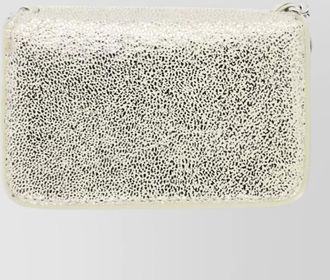 Stella McCartney falabella cardholder metallic finish chain trim