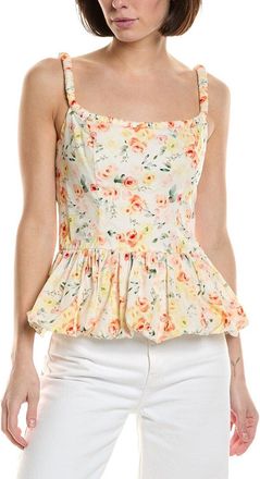 ASTR the Label Astr The Label Bubble Hem Peplum Top