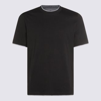 Brunello Cucinelli T-Shirts And Polos Blacks And Greys-Uomo