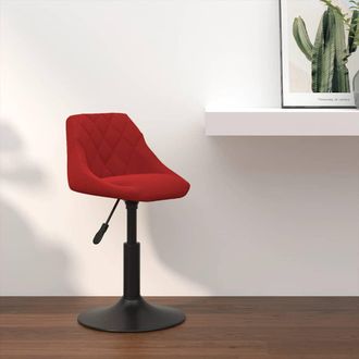 vidaXL Taburete De Cocina De Terciopelo Rojo Tinto Vidaxl