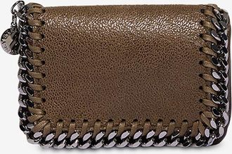 Stella McCartney Mini-Brieftasche aus veganem Wildleder Falabella