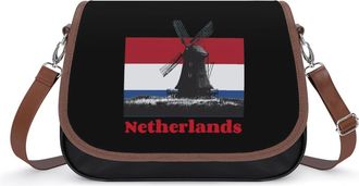 Generic Netherlands Dutch Windmill Fashion Womens Crossbody Bags Novelty Handbag Shoulder Bag Purse