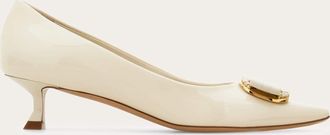 Ferragamo Donna Bridal - Décolleté con Vara plaque Bianco Taglia 37.5