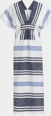 Lemlem Gasira Striped Cotton Caftan Cover-Up