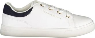 Tommy Hilfiger Casual Cupsole Sneaker - Dames - Sneakers - Wit - 40 EU - Leer - Schoenen