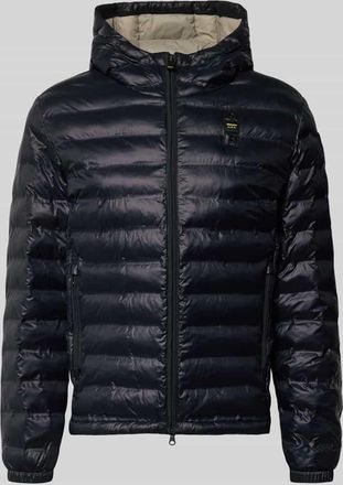 Blauer Steppjacke mit Zweiwege-Rei&szlig;verschluss Modell Charles in Black, Gr&ouml;&szlig;e XXXL