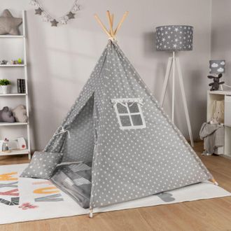 Paco Home Paco Home - Tienda Tipi Cuarto Infantil Cuarto Juegos Interiores S&oacute;lida Estable Robusta Grigio, Con accessori