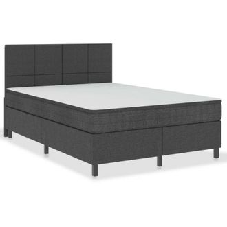 vidaXL Vidaxl - Cama Box Spring Tela Gris Oscuro 160x200 M