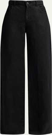 The Row Eglitta Straight-Leg Linen Jeans