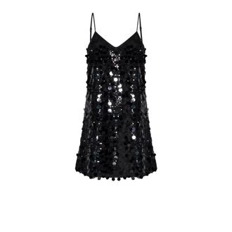 Silvian Heach Sequin-Embroidered Dress - Dames - Feestkleedjes - Zwart - M - Pailletten - Kleedjes