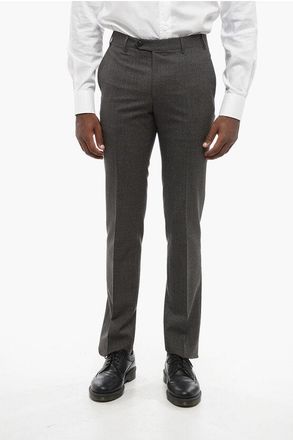 Corneliani Houndstooth Patterned ACADEMY Wool Pants size 46