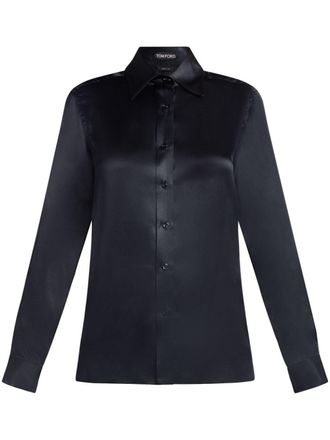 Tom Ford Camicia satinata - Nero