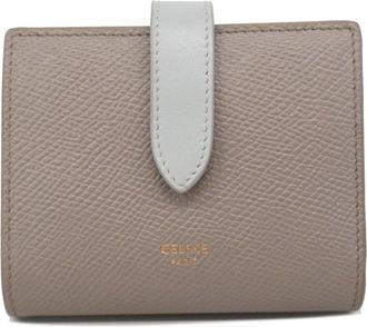 Celine Gray Leather Wallet (Tri-Fold) (Pre-Owned)