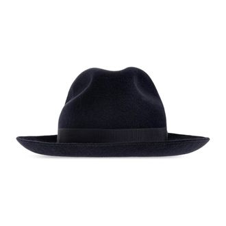 Giorgio Armani Accessoires, Heren, Blauw, 58 CM, Wol, Wool Hat