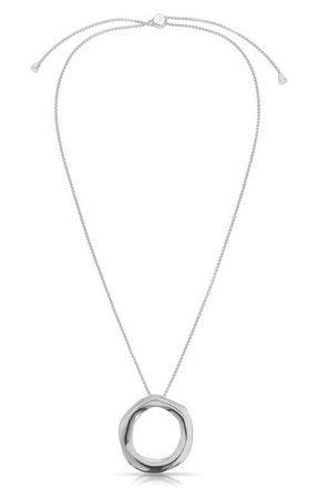 Ettika Open Circle Pendant Necklace in Silver at Nordstrom