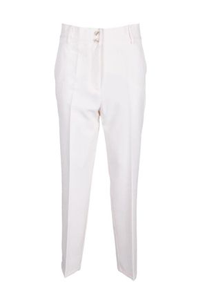 Access Fashion Tailored Vanilla Trousers with Straight Leg and Mid-Rise Waist