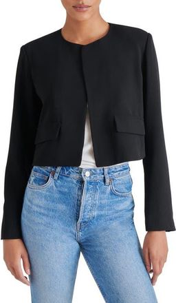 Steve Madden Serene Crop Blazer in Black at Nordstrom, Size X-Small