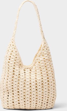 Simons Womens Crocheted-cord hobo bag