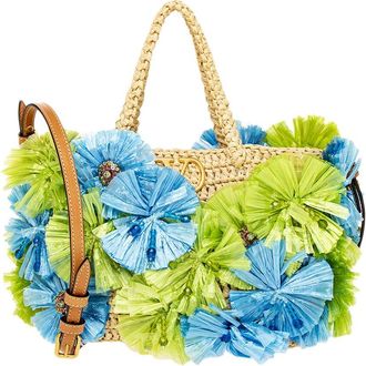 Valentino Vlogo Floral Embellishments Tote